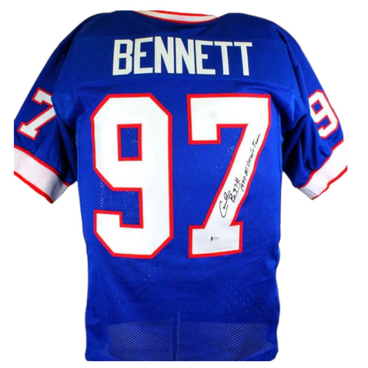 Cornelius Bennett (Buffalo Bills #97) autographed custom jersey w/ JSA COA