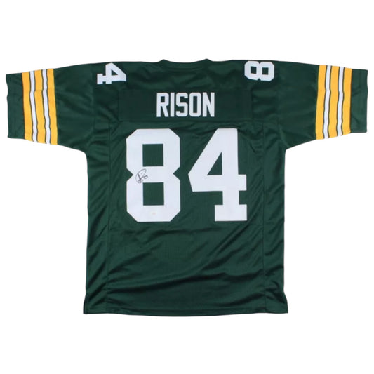 Andre Rison (Green Bay Packers #84 Super Bowl XXXI Champs!) autographed custom green jersey w/ TriStar COA