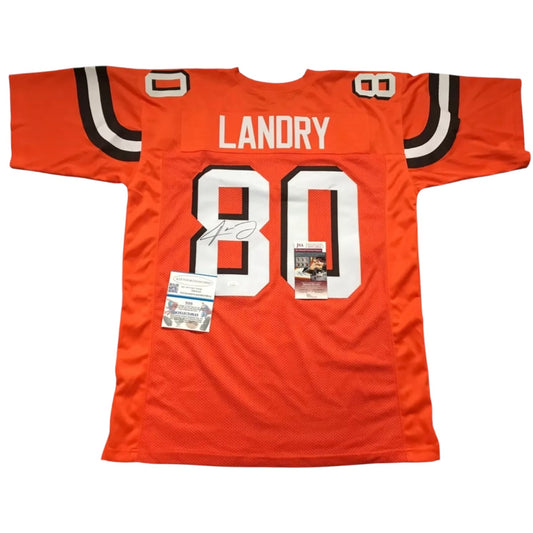 Jarvis Landry (Cleveland Browns #80) autographed custom orange jersey w/ JSA COA