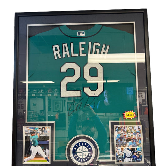 Cal Raleigh (Seattle Mariners) autographed signed teal jersey w/ Fanatics COA