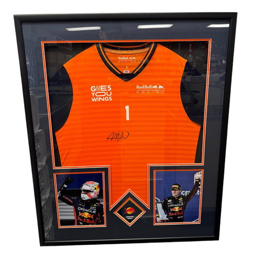 Max Verstappen (Red Bull Racing F1) framed autographed jersey w/ COA