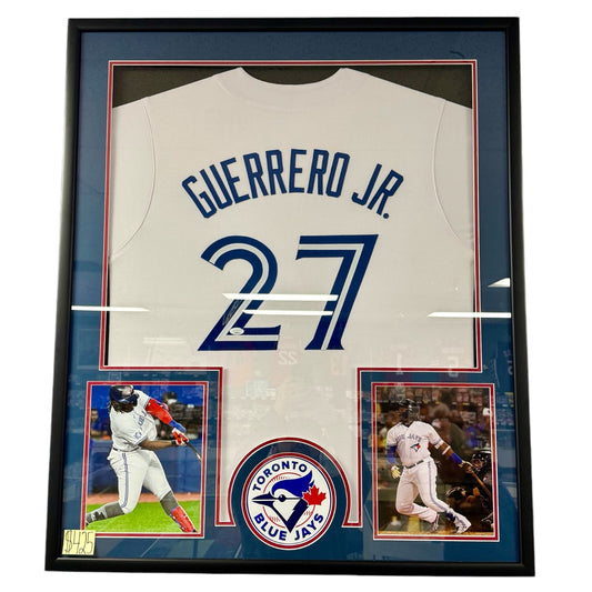 Vladimir Guerrero Jr. (Toronto Blue Jays #27) framed autographed jersey w/ COA