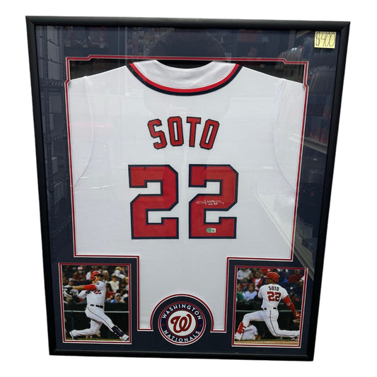 Juan Soto (Washington Nationals #22) framed autographed jersey w/ COA