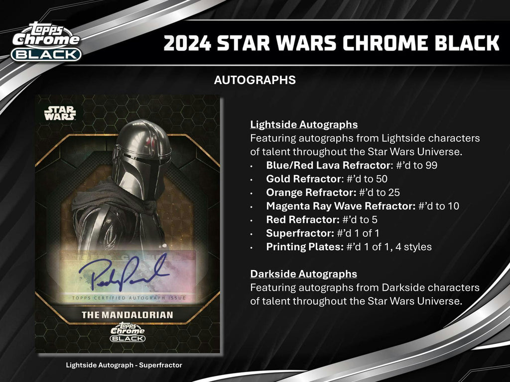 2024 Topps Star Wars Chrome Black Hobby Box