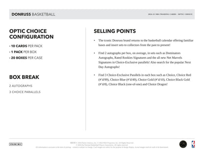 2024-25 Panini Donruss Basketball Choice Box (3/19)