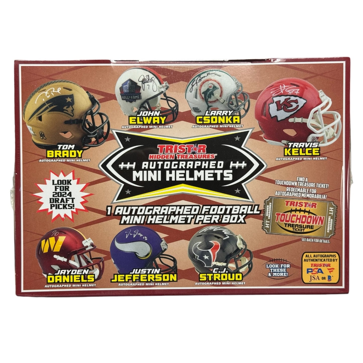 2024 TriStar Hidden Treasures Autographed Football Mini Helmet (Season Edition), Hobby Box