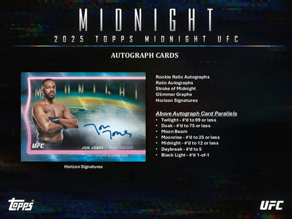 2025 Topps Midnight UFC Hobby Box (8/8)