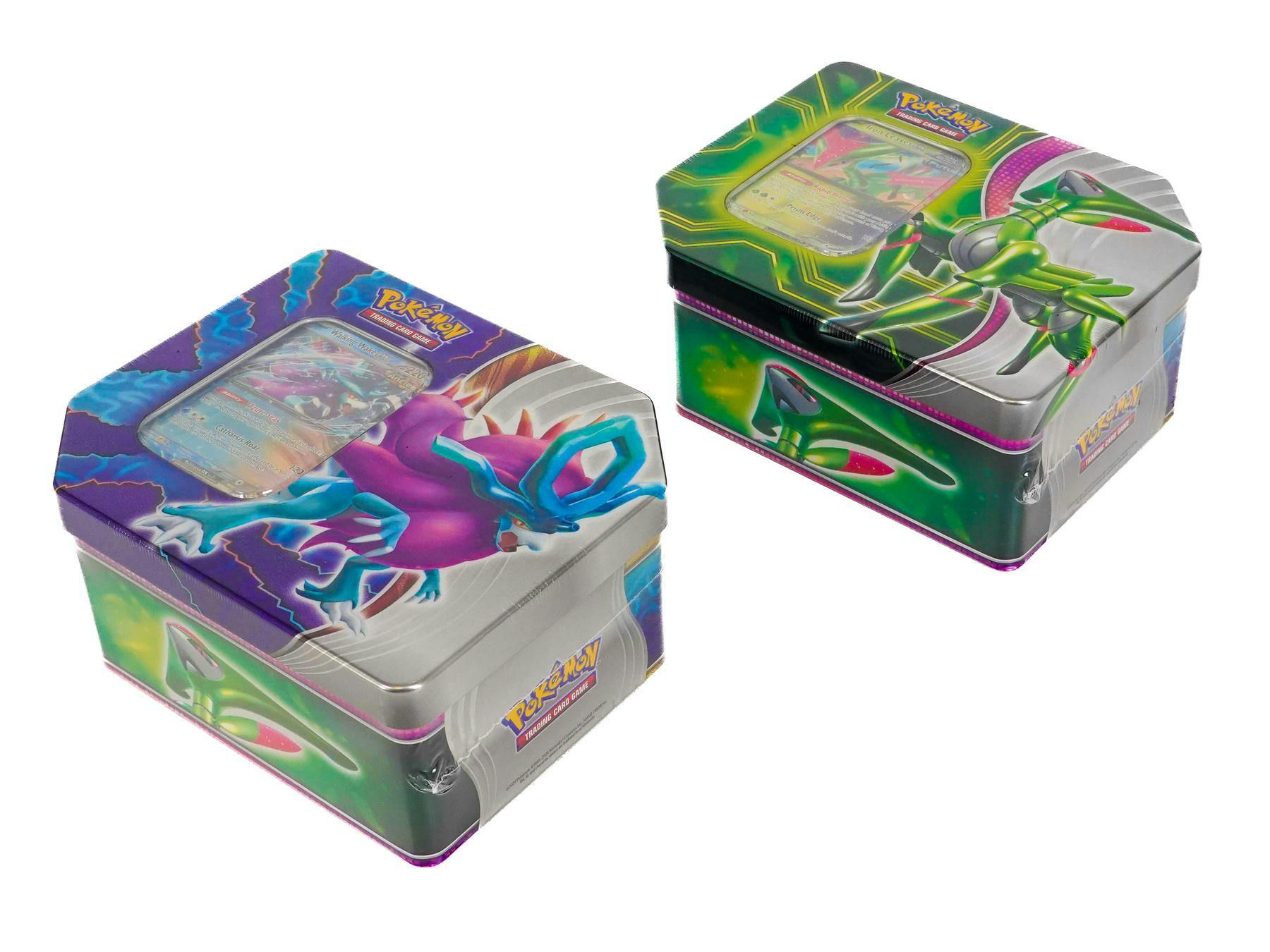 Pokémon TCG: Paradox Clash Tin (Iron Leaves EX or Walking Wake EX)