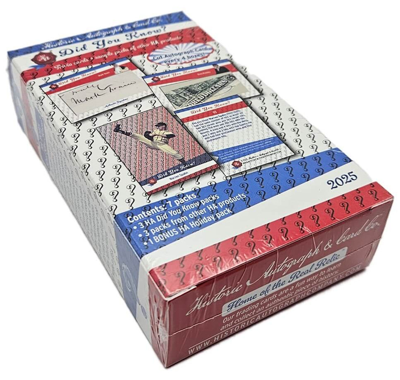 2025 Historic Autographs “Did You Know?” Trading Cards Hobby Box