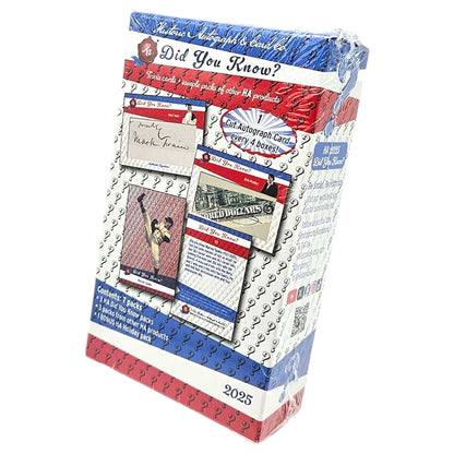 2025 Historic Autographs “Did You Know?” Trading Cards Hobby Box