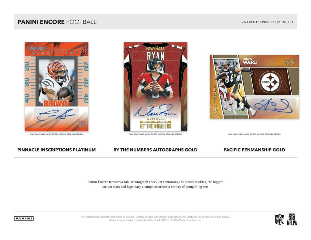 2024 Panini Encore Football Hobby Box (Pinnacle/Pacific)