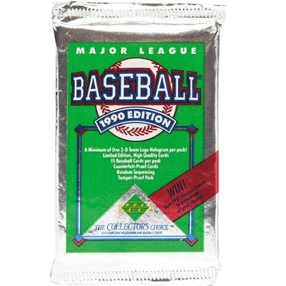 1990 Upper Deck Series 1 (Low #) Baseball Wax Pack