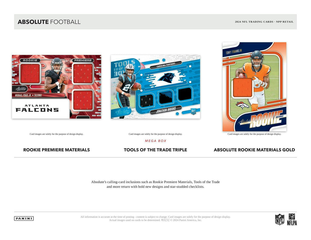 2024 Panini Absolute Football Jumbo Value 12-Pack Box