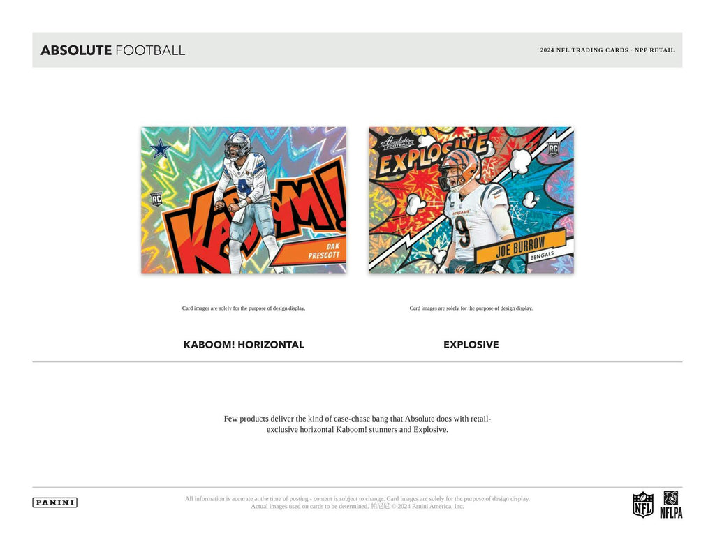 2024 Panini Absolute Football Jumbo Value 12-Pack Box