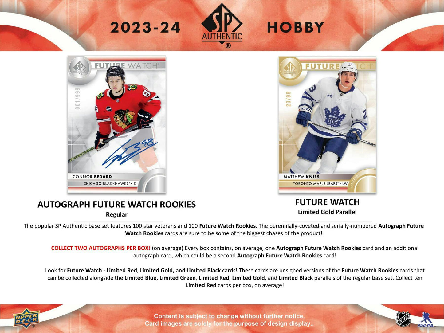 2023-24 Upper Deck Hockey SP Authentic, Hobby Box