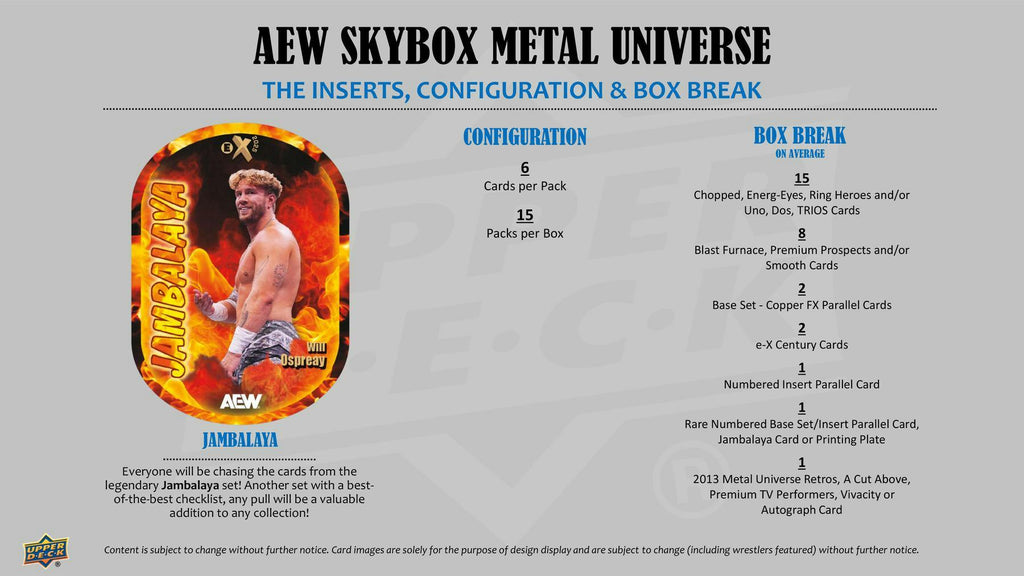 2025 Upper Deck AEW Skybox Metal Universe Wrestling Hobby Box