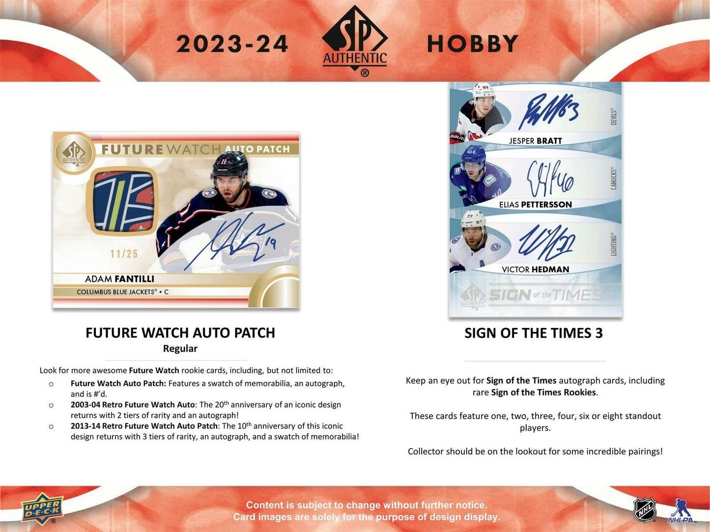 2023-24 Upper Deck Hockey SP Authentic, Hobby Box