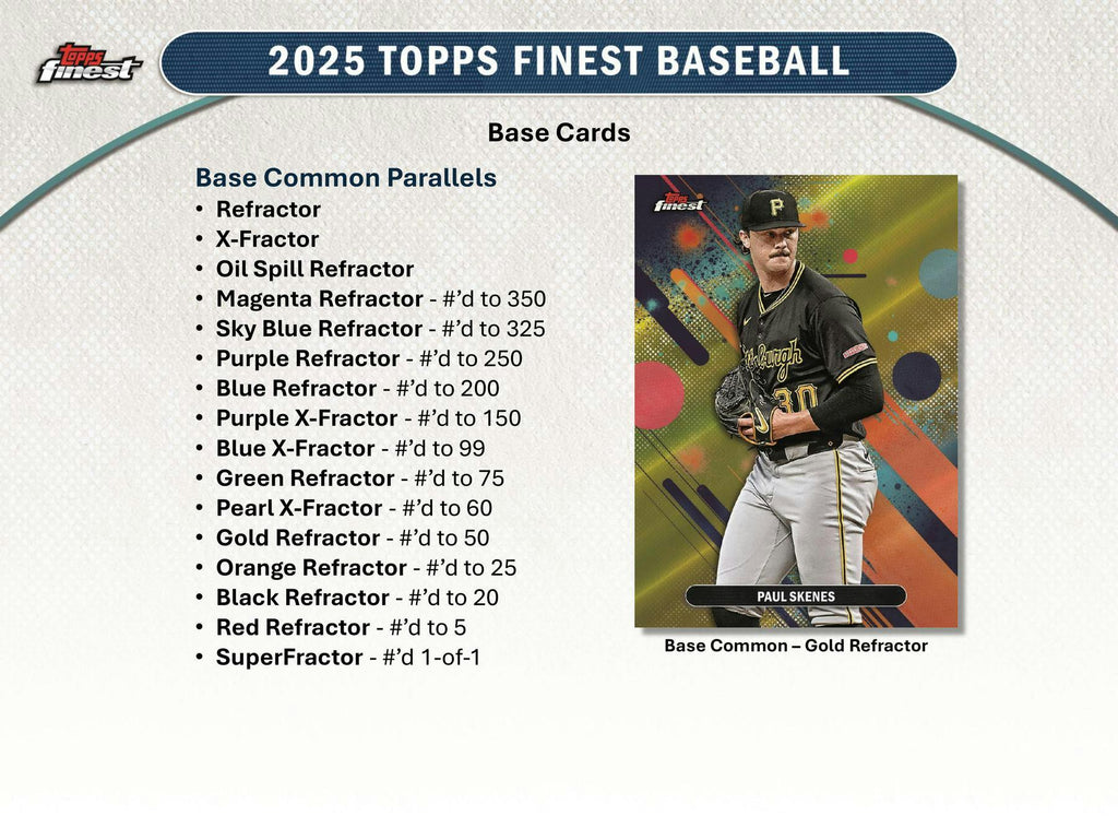 2025 Topps Finest Baseball Hobby Box