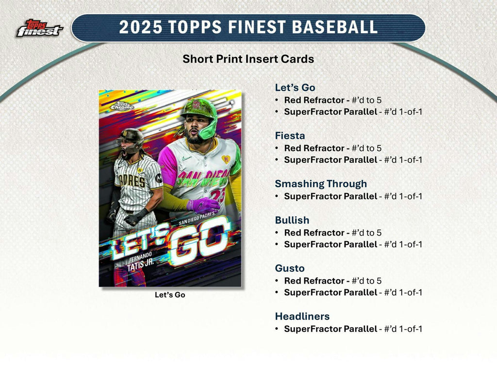 2025 Topps Finest Baseball Hobby Box