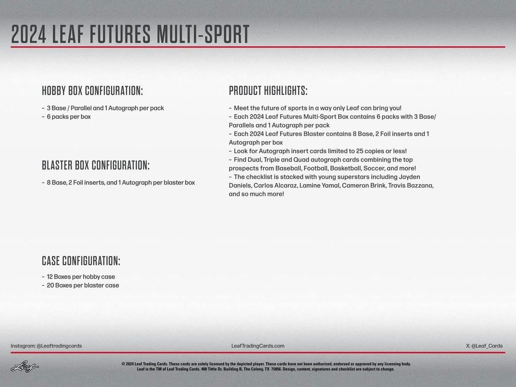 2024 Leaf Futures Multi-Sport Blaster Box
