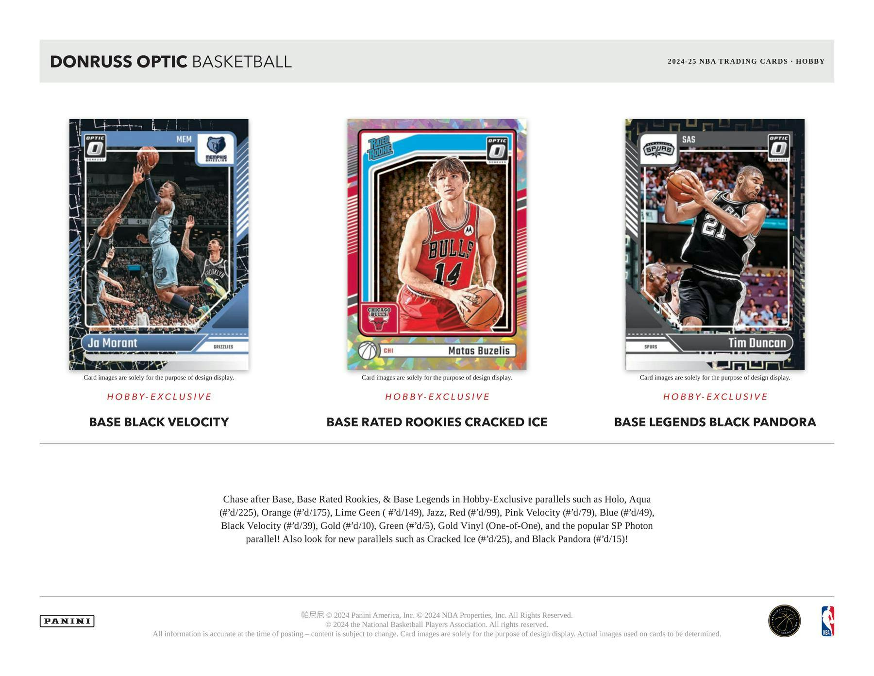 2024-25 Panini Donruss Optic Basketball Hobby Box (7/18)
