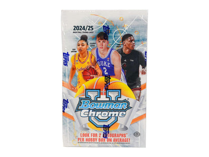 2024-25 Bowman University Chrome Basketball Hobby Pack (4/3)