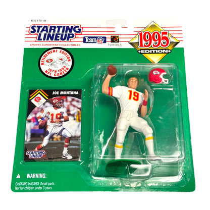 1995 Kenner Starting Lineup Joe Montana Chiefs Retirement Figure w/ Card (NEW)