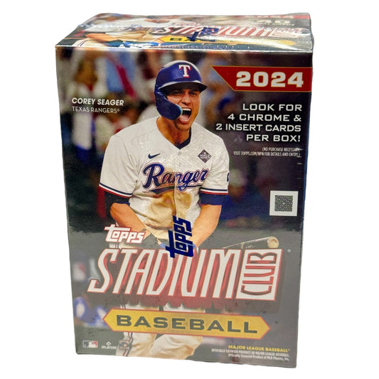 2024 Topps Stadium Club MLB Baseball Trading Card, Blaster Box (7 Packs + 1 Extra)