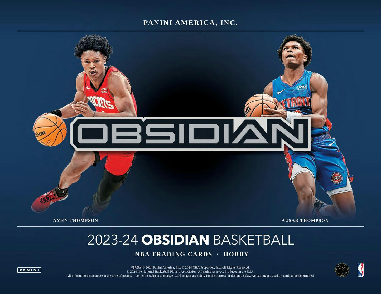 2023-24 Panini Obsidian Basketball, Hobby Box