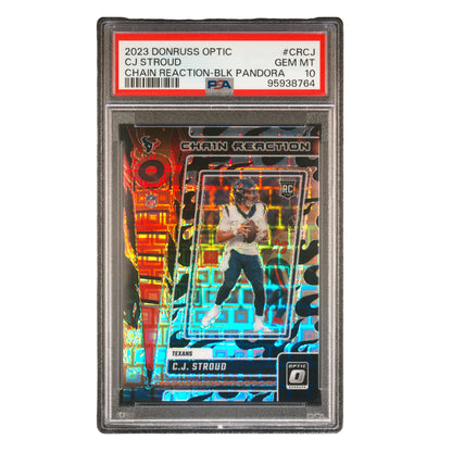2023 Donruss Optic Chain Reaction Black Pandora CJ Stroud 19/25 #CRCJ PSA 10
