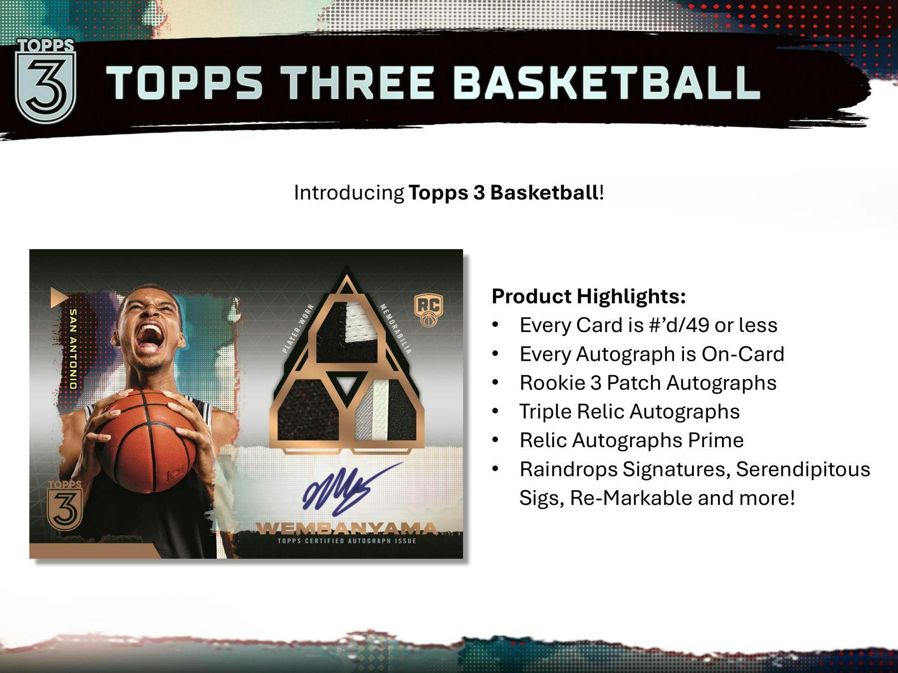 2023-24 Topps Three Basketball Hobby Box (4/11)