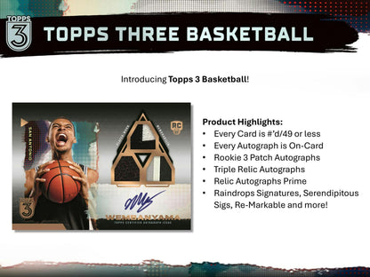 2023-24 Topps Three Basketball Hobby Box (4/11)