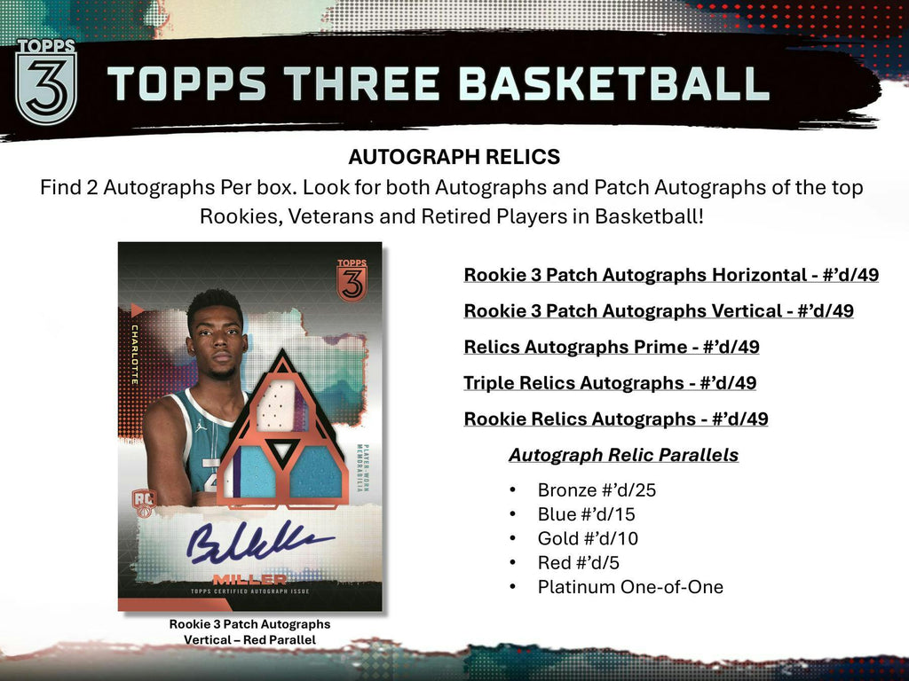 2023-24 Topps Three Basketball Hobby Box (4/11)