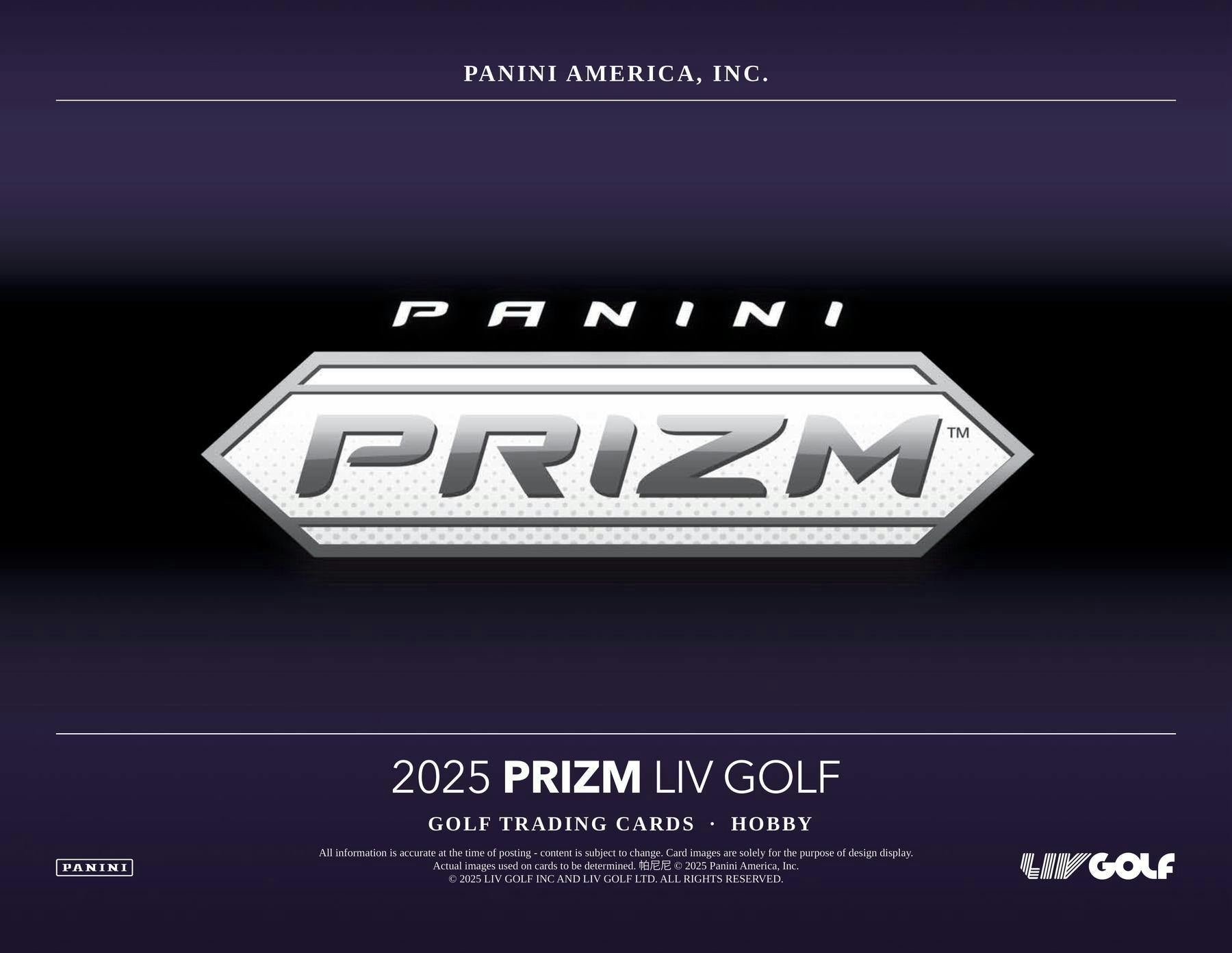 2025 Panini Prizm LIV Golf Hobby Box (8/22)