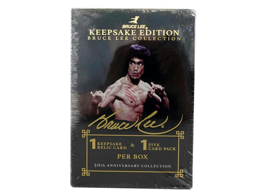 2024 Super Break Keepsake Bruce Lee Collection (50th Anniversary), Hobby Box (1 Relic Card & 1 5-Card Pack)