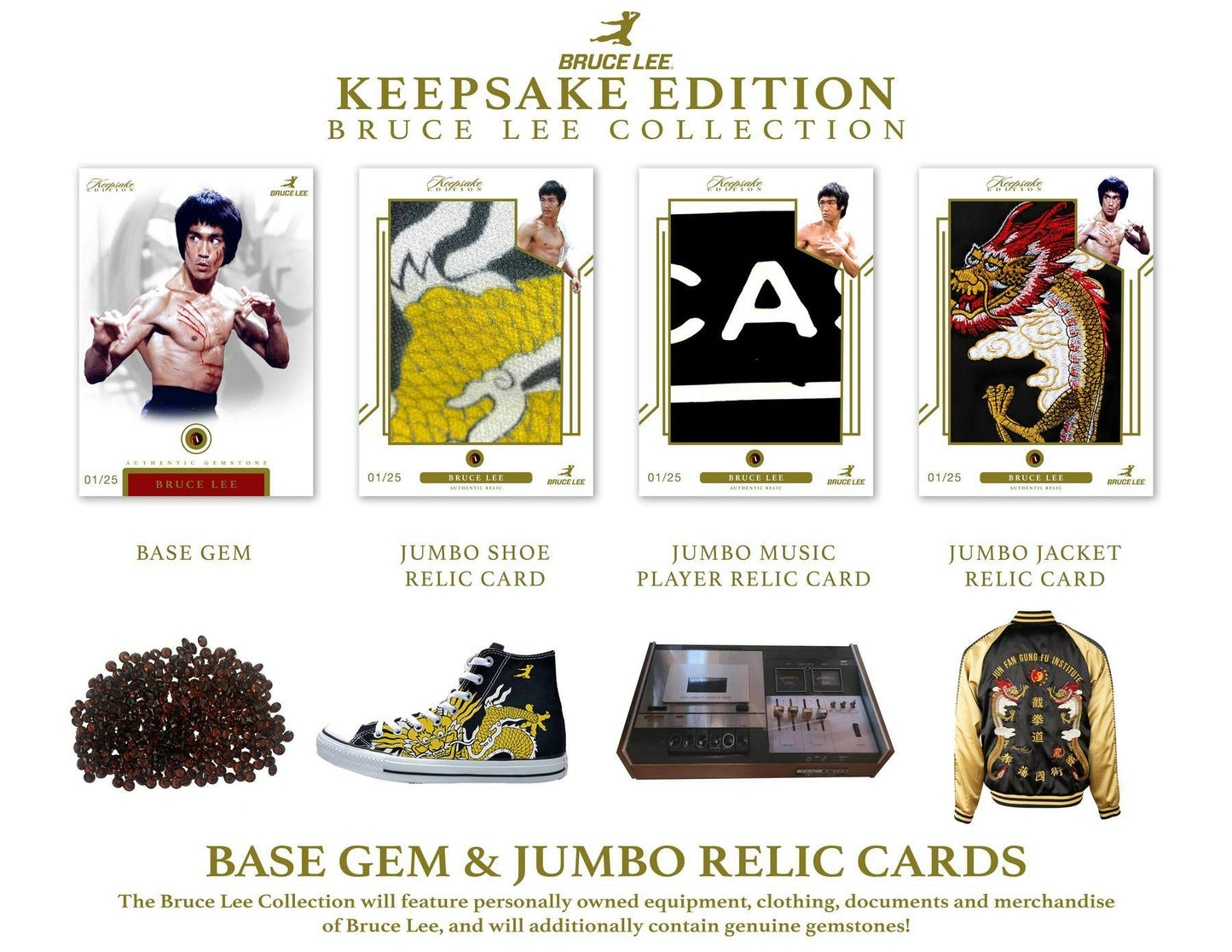 2024 Super Break Keepsake Bruce Lee Collection (50th Anniversary), Hobby Box (1 Relic Card & 1 5-Card Pack)