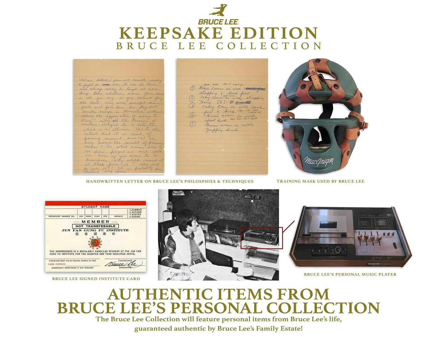 2024 Super Break Keepsake Bruce Lee Collection (50th Anniversary), Hobby Box (1 Relic Card & 1 5-Card Pack)