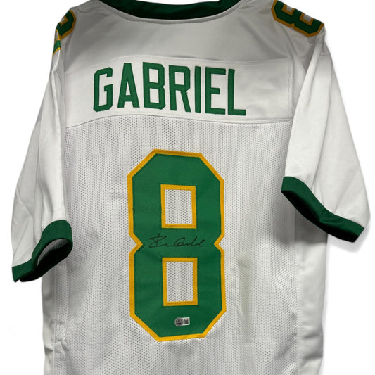 Dillon Gabriel (Oregon Ducks #8) autographed signed white jersey w/ Beckett COA