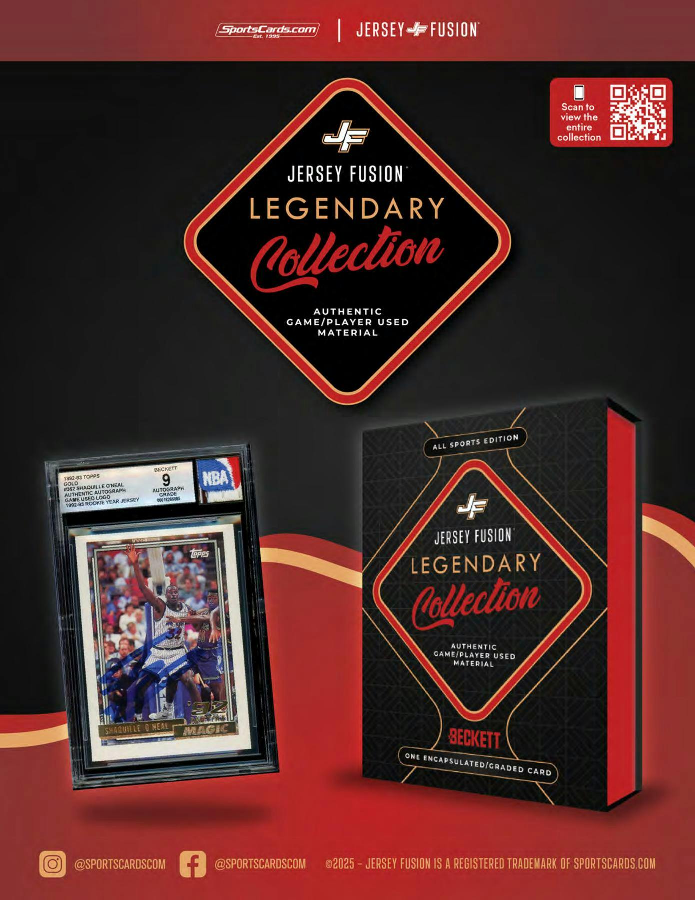 2025 Jersey Fusion Legendary Collection Hobby Box (Presell 12/8)