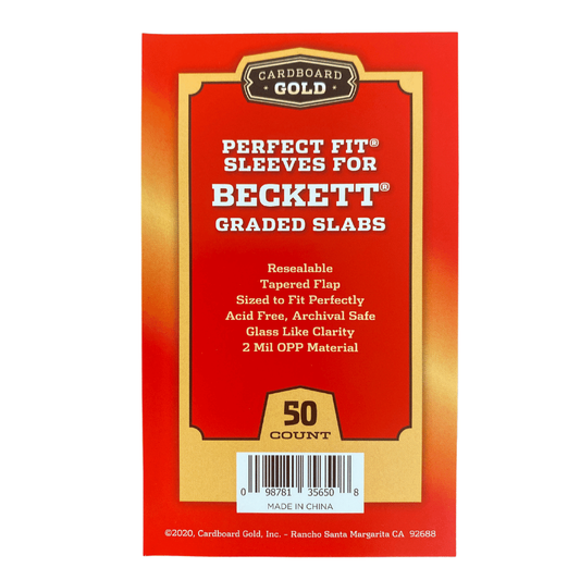 CBG Beckett Graded Slabs Perfect Fit Sleeves (Resealable), 50ct Pack