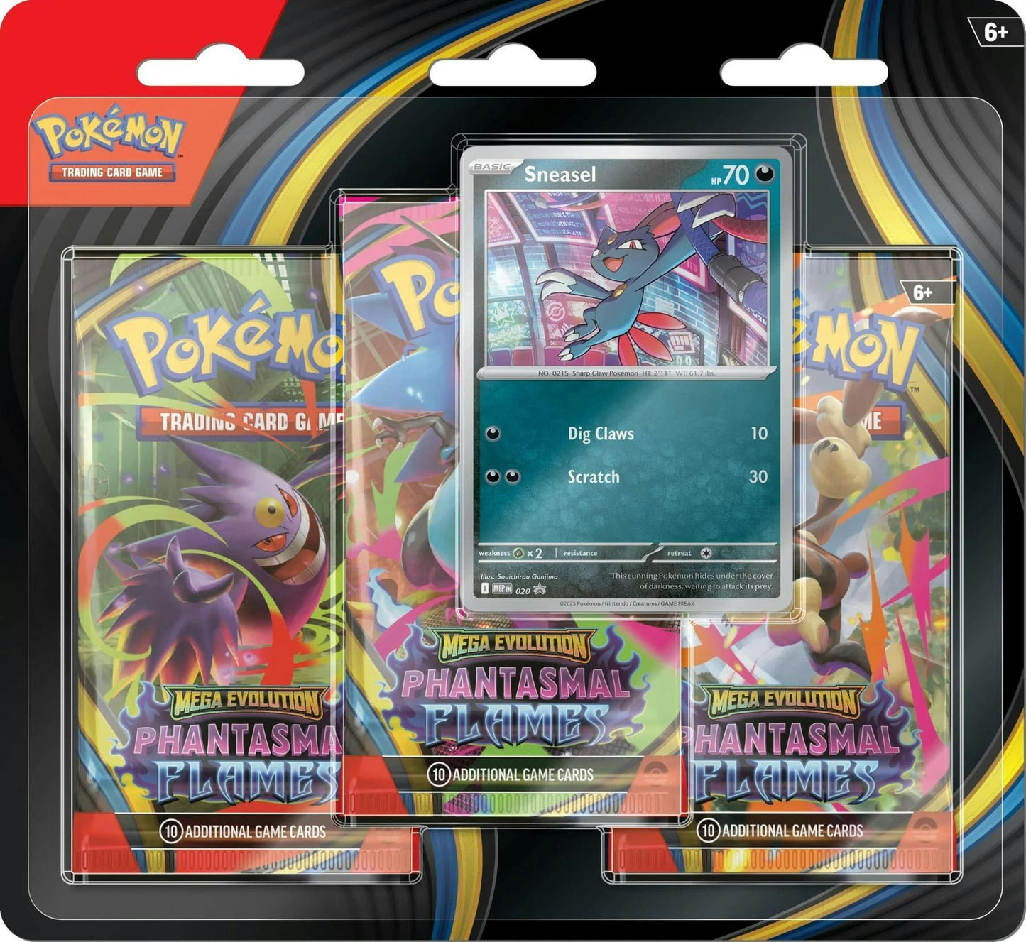 Pokemon Mega Evolution: Phantasmal Flames 3-Pack Blister (Presell 11/14)