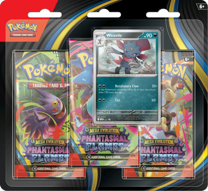 Pokemon Mega Evolution: Phantasmal Flames 3-Pack Blister (Presell 11/14)