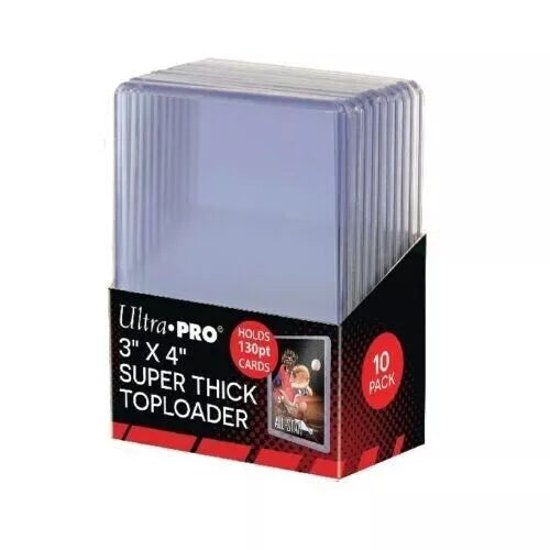 Ultra Pro Super Thick 130pt Top Loaders 3x4 (10ct Pack)