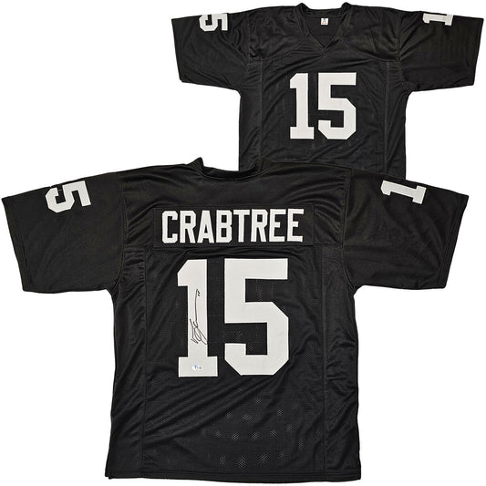 Michael Crabtree (Oakland Raiders #15) autographed custom black jersey w/ JSA COA