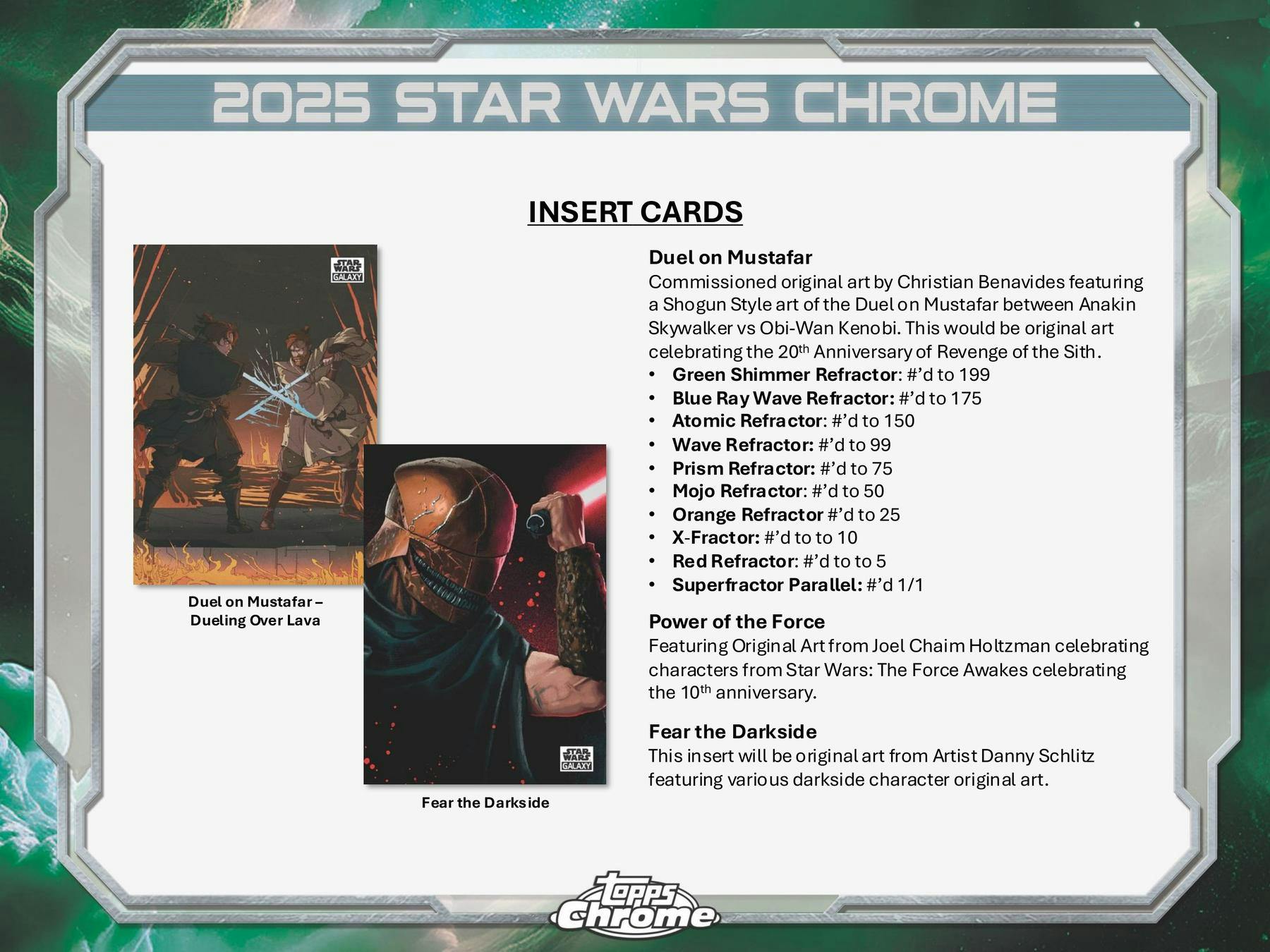 2025 Topps Star Wars Chrome Galaxy 12-Box Hobby Case (12/10)