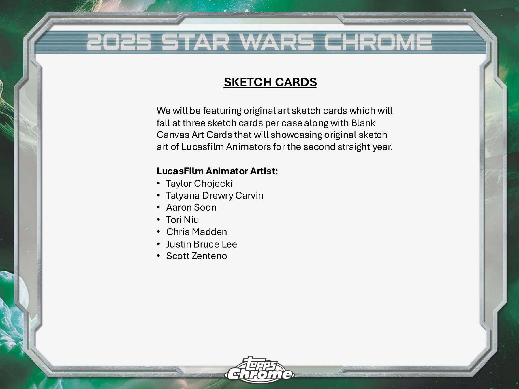 2025 Topps Star Wars Chrome Galaxy Hobby Box (12/10)