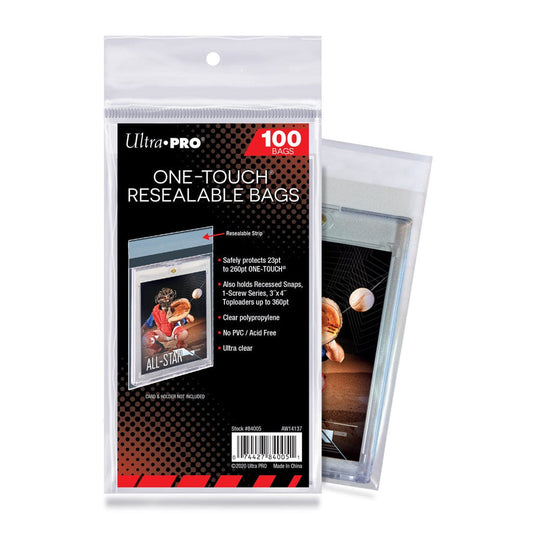 Ultra Pro One-Touch Resealable Bag, 100 ct